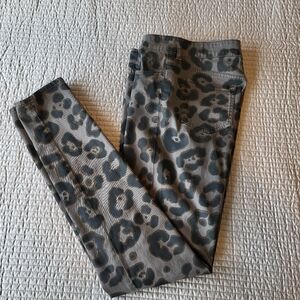 Iris von Arnim womens leopard pattern brown mid rise skinny jeans, Size 29